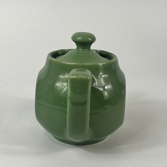 Green Teapot 6" Avocado Olive MCM Mid Century Retro Art Deco - Picture 2 of 12